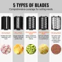Electric Cheese Grater Salad Maker, 250W Salad Shooter, Electric Vegetable Slicer Shredder Chopper for Fruits with 5 Attachments