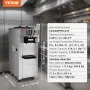COMMERCIAL Soft Serve Ice Cream Machine Maker 21-31 L/H PUNKT