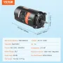 0.75 HP Pool Pump Motor, 56J Frame, 115V(8 Amps)/230V(4 Amps) 3450 RPM, 60Hz, 1.5 Service Factor, 80μF/250V Capacitor, CCW Rotat