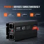 Pure Sine Wave Inverter, 2000 Watt, DC 12V to AC 230V Power Inverter with 2 AC Outlets 2 USB Port 1 Type-C Port, LCD Display and