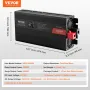 Pure Sine Wave Inverter, 2000 Watt, DC 12V to AC 230V Power Inverter with 2 AC Outlets 2 USB Port 1 Type-C Port, LCD Display and