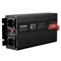 Pure Sine Wave Inverter, 2000 Watt, DC 12V to AC 230V Power Inverter with 2 AC Outlets 2 USB Port 1 Type-C Port, LCD Display and