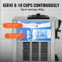 Commercial Ice Cream Machine, 18-28 L/H Yield, 1650W 3-Flavor Countertop Soft Serve Ice Cream Maker, 2 x 5.5L Stainless Steel Cy