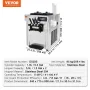 Commercial Ice Cream Machine, 18-28 L/H Yield, 1650W 3-Flavor Countertop Soft Serve Ice Cream Maker, 2 x 5.5L Stainless Steel Cy