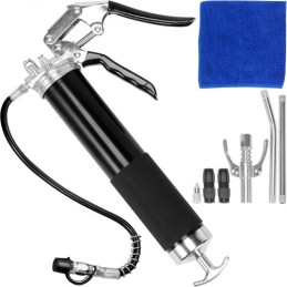Pistol Grip Grease Gun 6000PSI 14oz Heavy Duty Manual Grease Gun Flex Hose