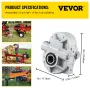 Hydraulic Pump 21.2GPM Hydraulic Motor 540RPM Log Splitter 2250PSI Hydraulic Splitter SAE 12 Outlet Port Hydraulic Pump for Log 