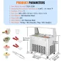 Fried Ice Cream Roll Machine Rolled Ice Cream Maker 13.8x13,8
