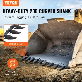 Bucket Tooth Bar, 72 '', Heavy Duty Tractor Bucket 9 tænder bar