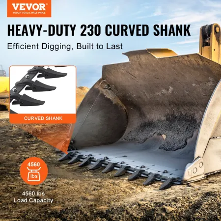 Bucket Tooth Bar, 72 '', Heavy Duty Tractor Bucket 9 tænder bar