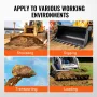 Bucket Tooth Bar, 72 '', Heavy Duty Tractor Bucket 9 tænder bar