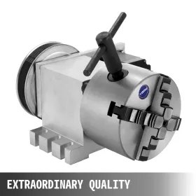 CNC Rotation Rotary Axis 4-Jaw Chuck 100 mm Hollow Shaft 4th Axis Rotary Axis Tailstock CNC Router Engraver Machine