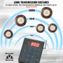 Restaurant Pager System, Wireless 500m Long Range Lineup Waiting Queue Signal, Guest Customer Calling Beepers with Vibration & F