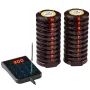 Restaurant Pager System, Wireless 500m Long Range Lineup Waiting Queue Signal, Guest Customer Calling Beepers with Vibration & F