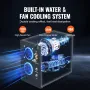 PCP Air Compressor, 4500PSI/30Mpa Portable PCP Airgun Compressor - Built-in Water and Fan Cooling System, Auto-Stop | DC12V/AC23