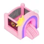 Inflatable Bounce House, Indoor Outdoor Playhouse Trampoline, Kid Jumping Bouncer with Blower, Slide, Storage Bag, Family Backya