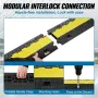 5 PCs Cable Protector Ramp, 2 Channel, 10000 kg/axle Capacity 91.8x25x4.3 cm Heavy Duty TPU Wire Cover Ramp Hose Protector Ramp 