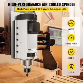 4KW 2220V Air Cooled Spindle Motor ER25 CNC Air Cooling Spindle Motor for CNC Engraving Milling Machine