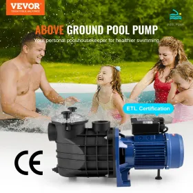 Swimming Pool Pump 2.5HP 120GPM Max Flow Single Speed Filter Pump 220V 2850RPM 50ft Max Head Pool Pump with Filter Basket for