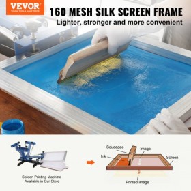 Screen Printing Kit, 2 Pieces Aluminum Silk Screen Printing Frames, 20x24inch Silk Screen Printing Frame with 160 Count Mesh,