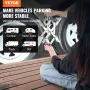 Camper Wheel Chock Stabilizer, X-shaped RV Stabilizer Wheel Chock, Fit for 1.5" to 10" Tire Space, 2 Sets of Wheel Chocks with R