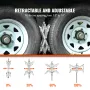 Camper Wheel Chock Stabilizer, X-shaped RV Stabilizer Wheel Chock, Fit for 1.5" to 10" Tire Space, 2 Sets of Wheel Chocks with R