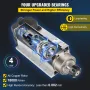 4KW 2220V Air Cooled Spindle Motor ER25 CNC Air Cooling Spindle Motor for CNC Engraving Milling Machine