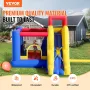 Inflatable Bounce House, Outdoor High Quality Playhouse Trampoline, Jumping Bouncer with Blower, Slide, and Storage Bag, Family 