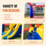 Inflatable Bounce House, Outdoor High Quality Playhouse Trampoline, Jumping Bouncer with Blower, Slide, and Storage Bag, Family 