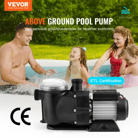 Over jorden swimmingpoolpumpe, 1500W/2,0 hk, 115 g PM