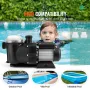 Above Ground Pool Pump, 1491W(2 HP), 435 L/min(115 GPM) Max. Flow Single Speed Swimming Pool Pump, 220V 2850RPM 15M Max. Head Li