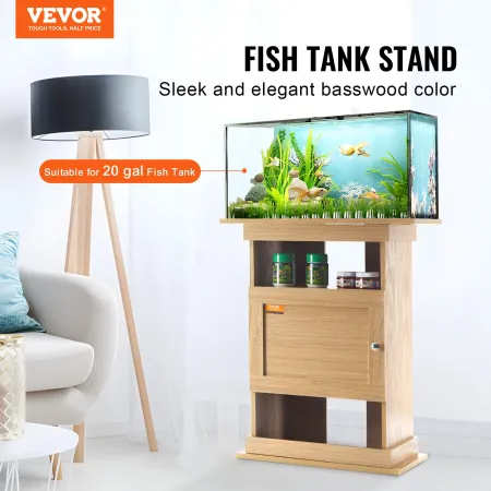 Aquarium Stand, 20 Gallon Fish Tank Stand, 25.2 x 15.7 x 28.3 in MDF Turtle Tank Stand, 167.6 lbs Load Capacity, Reptile Tank St
