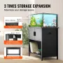 Aquarium Stand, 151.4 L Fish Tank Stand, 93 x 48 x 80 cm Steel and MDF Turtle Tank Stand, 152 kg Load Capacity, Reptile Tank Sta