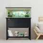 Aquarium Stand, 151.4 L Fish Tank Stand, 93 x 48 x 80 cm Steel and MDF Turtle Tank Stand, 152 kg Load Capacity, Reptile Tank Sta