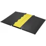 Rubber Cable Protector Ramp 114.5x80x5 cm, 5-Channel 10t Capacity Heavy Duty Wire Cover Ramp Hose Cord Ramp Driveway, Traffic Sp