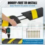 2PCs Rubber Speed Hump 183 x 30 x 4.5 cm, 2 Channel, 100000 kg Capacity Heavy Duty Traffic Speed Bump, with High Reflective Yell