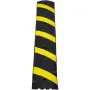 2PCs Rubber Speed Hump 183 x 30 x 4.5 cm, 2 Channel, 100000 kg Capacity Heavy Duty Traffic Speed Bump, with High Reflective Yell
