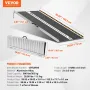 Portable Wheelchair Ramp, 152 cm 363 kg Capacity, Non-Slip Aluminum Folding Threshold Ramp, Foldable Mobility Scooter Ramp Wheel