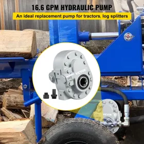 Hydraulic Pump 16.6GPM Hydraulic Motor 540RPM Log Splitter 2500PSI Hydraulic Splitter SAE 12 Outlet Port Hydraulic Pump for Log