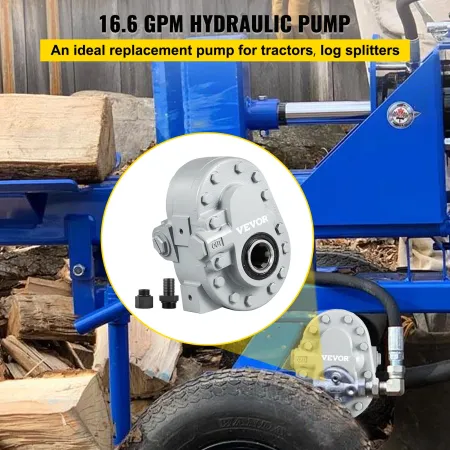 Hydraulic Pump 16.6GPM Hydraulic Motor 540RPM Log Splitter 2500PSI Hydraulic Splitter SAE 12 Outlet Port Hydraulic Pump for Log 