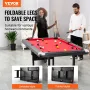 Billiards Table, 192 cm Pool Table, Portable Foldable Space-Saving Table, Billiard Table Set Includes Balls, Cues, Chalks and Br