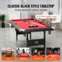Billiards Table, 192 cm Pool Table, Portable Foldable Space-Saving Table, Billiard Table Set Includes Balls, Cues, Chalks and Br