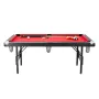 Billiards Table, 192 cm Pool Table, Portable Foldable Space-Saving Table, Billiard Table Set Includes Balls, Cues, Chalks and Br