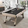 Billiards Table, 7 ft Pool Table, Adjust Legs Stable Billiards Table, Pool Table Set Includes Balls, Cues, Chalks and Brush, Woo