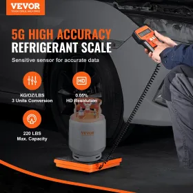 Elektronisk digital kølemiddelopladning Freon Vægtskala 220lb