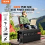 Ren sinusbølgeffekt inverter 3000W DC12V til AC230V LCD