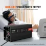 Pure Sine Wave Inverter, 3000 Watt, DC 12V to AC 230V Power Inverter with 2 AC Outlets 2 USB Port 1 Type-C Port, LCD Display and