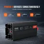 Ren sinusbølgeffekt inverter 3000W DC12V til AC230V LCD