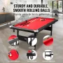 Billiards Table, 213 cm Pool Table, Portable Foldable Space-Saving Table, Billiard Table Set Includes Balls, Cues, Chalks and Br