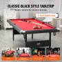Billiards Table, 213 cm Pool Table, Portable Foldable Space-Saving Table, Billiard Table Set Includes Balls, Cues, Chalks and Br