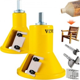 Tenon Cutter, 1"/25.4mm & 2"/50.8mm Diameter, with Dual Straight Blades & Button Screws Home Master Kit, Premium Aluminum & "